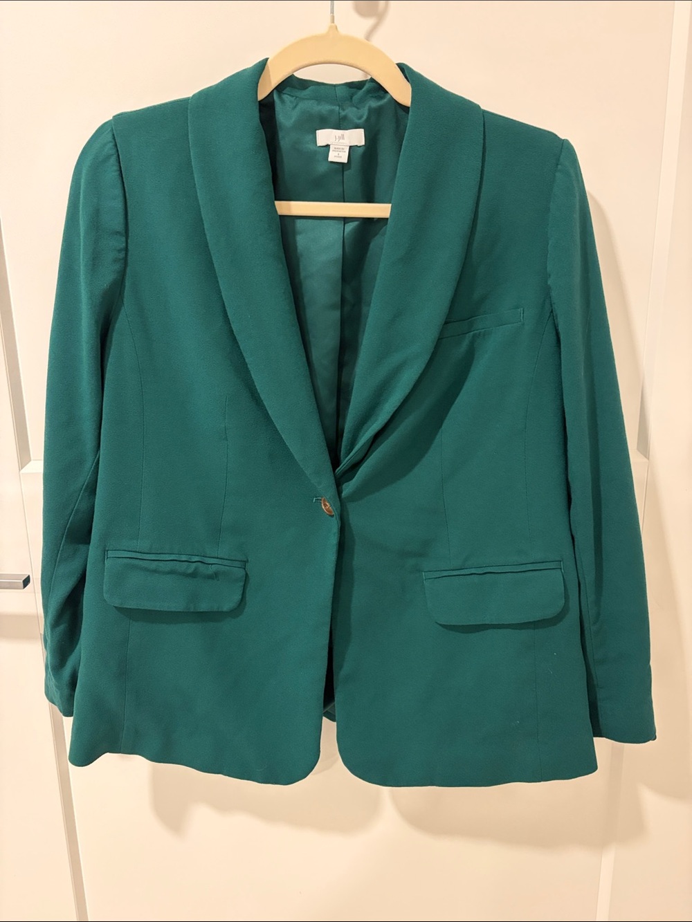 J. Jill Teal Shawl Collar Blazer